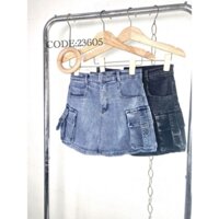 Chân váy Jean túi hộp hai màu xanh nhạt đậm , Chân Váy Jean Ôm Body Siêu Co Dãn Phong Cách Hàn Quốc 🌈🌈Ly alohashop91