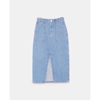 Chân Váy Jean Xẻ Tà Trước