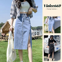 Chân Váy Jeans Xẻ Tà dáng Dài Ngắn Phong Cách Ulzzang C2