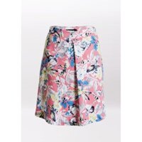 Chân váy Juyp vải tuytxi in hoa hồng cách điệu