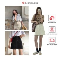 Chân váy kaki 2 lớp kèm quần, Chất kaki có size M và L, chân váy chỉ nổi