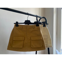 Chân Váy KaKi Chữ A Túi Hộp Phong Cách Hàn Quốc Có Quần Trong Lên From Xinh