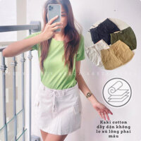 Chân Váy KaKi Túi Hộp Phong Cách Hàn Quốc Có Quần Trong Lên From Xinh