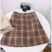 Chân váy kẻ caro Vintage