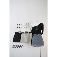 Chân váy kèm đai dáng ngắn 2860