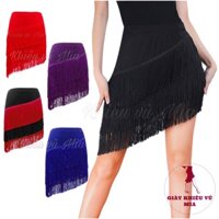 Chân Váy Khiêu Vũ Tua Rua 3 Tầng Lệch Bên