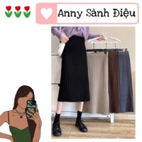 Chân váy len dáng dài xẻ tà nữ_Anny sành Điệu Shop