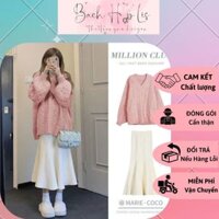 Chân váy len dệt kim nữ  đuôi cá cạp cao dáng dài phong cách Hàn Quốc ngọt ngào