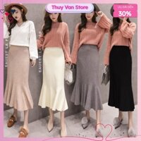 Chân váy len đuôi cá dáng dài siêu sang cho phái nữ