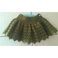 Chân váy len móc handmade