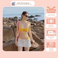 Chân váy len móc hoạ tiết mùa hè miniskirt dành cho nữ (crochet) handmade