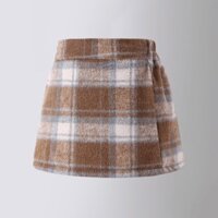 Chân váy len ngắn cạp cao thời trang thu đông Hàn Quốc cho bé gái