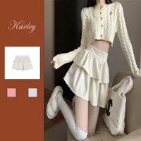 Chân Váy Len Ngắn Chữ a Lưng Cao Ôm Dáng Phong Cách Nhật Hàn Thời Trang Thu Đông Cho Nữ