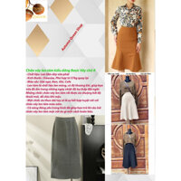 Chân váy len tăm Quảng Châu cao cấp kiểu dáng Basic Váy chữ A cho Nữ,4 màu Sữa,Ghi xám,Đen,Nâu Cafe(có video)