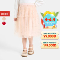 Chân váy lưới bé gái CANIFA nhiều tầng xòe họa tiết ánh kim 1KS24C008