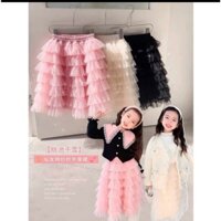 chân váy lưới nhiều tầng công chúa dáng dài cho be gái đủ size baby kid