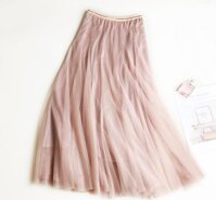 Chân váy lưới tutu xòe nhiều tầng VAY49 - Hồng nhạt