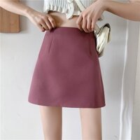 Chân váy màu hồng đậm chữ A lưng cao Jameela