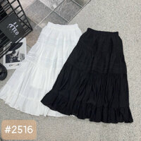 Chân váy maxi dáng dài tiểu thư, Chân váy xòe phối ren mềm đẹp CV2516 - NhiNhi Shop