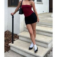 Chân váy Mboo dáng ngắn thun ôm