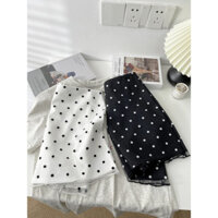 Chân váy midi lưới chấm bi phong cách ngọt ngào cho phụ nữ mùa hè mới, eo cao, ôm sát, chân váy bodycon, chân váy tulle, chân váy ngắn 5436