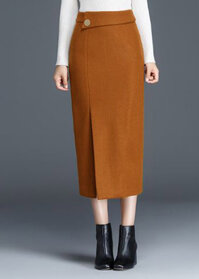 Chân Váy Midi - Nâu - XL