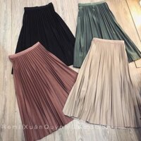 Chân váy midi xếp ly