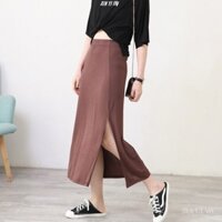 Chân váy modal cho phụ nữ, thời trang mùa hè, chân váy bút chì cao cấp mới, chân váy dài có xẻ bên hông