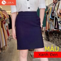 Chân váy ngắn bút chì màu xanh đen chiều dài 48cm, chân váy ôm công sở LIRA from váy ôm body chất liệu tuyết mưa cao cấp