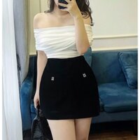 Chân Váy Ngắn Chữ A Lưng Cao