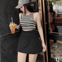 CHÂN VÁY NGẮN CHỮ A MÀU ĐEN (BIG SIZE 70KG)