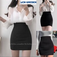 Chân váy ngắn công sở chữ A xẻ sau bên trong có túi nhỏ tiện lợi form body tôn dáng LCH