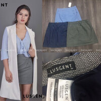 Chân váy ngắn công sở Luscent trơn, kẻ caro