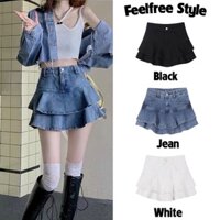 Chân Váy Ngắn Dáng Xoè Cạp Cao 2 Tầng Có Quần Trong Chất Dày Dặn CV03