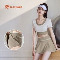 Chân Váy Ngắn Thể Thao Bộ Quần Áo Tập Gym Aerobic Đi Bơi Đi Biển - GLVA1