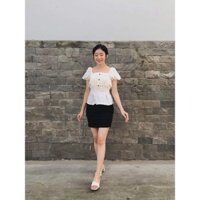 Chân váy ngắn xếp ly ôm form V1