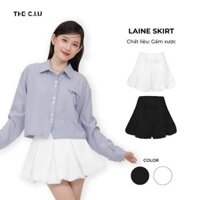 Chân váy ngắn xòe cạp cao xếp ly bản to THE C.I.U - Laine Skirt - MN04