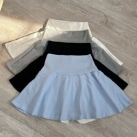 Chân Váy Ngắn Xòe Lưng Cao Phong Cách Đơn Giản