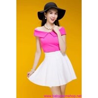 Chân váy ngắn xòe xếp ly màu sắc dễ thương của Ngọc Trinh CV48