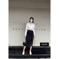 Chân Váy nhún eo vạt chéo giấu bụng thần thánh #0344