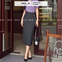 Chân váy nữ công sở 𝐌𝐎𝐎𝐍 dáng ôm bút chì dài qua gối chất gold nhật sang chảnh MCV426