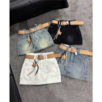 Chân Váy Nữ Ngắn Kèm Đai Siêu Xinh, Chân Váy Jean Nữ Hợp Đi Chơi, Siêu Cute Hè Về TT07