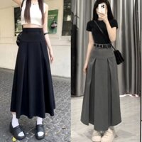 Chân Váy Nữ Xếp Ly Dáng Dài Dễ Phối Đồ Lên From Xinh Phong Cách Ulzzang Hàn Quốc