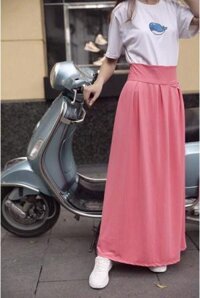 Chân váy quây chống nắng mẫu mới, chất thông hơi xuất Nhật - Hồng
