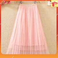 Chân váy ren cho bé gái 6-12 tuổi họa tiết lấp lánh điệu đà đáng yêu