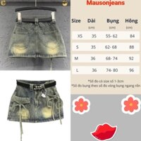 Chân váy rin buộc nơ 2 bên (Hàng oder 4-5ng)