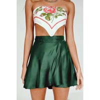 Chân Váy Satin Lụa Ngắn Buộc Dây phong cách Châu Âu sang trọng và quyến rũ