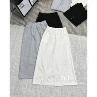 Chân váy suông dài cotton da cá hàng QCL1 01918