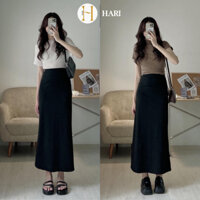 Chân váy suông dài Hari thun co giãn cạp phẳng 257 P3k7