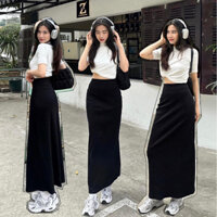 Chân váy suông dài thun co giãn cạp phẳng - Sevensen - Cvthundangdai257/p3k7